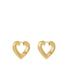 Heart & Soul Gold Earrings – Roxanne Assoulin Trendy Heart-shaped Earrings For Anniversary, Trendy Heart-shaped Anniversary Earrings, Trendy Heart Charm Earrings For Anniversary, Trendy Open Heart Pierced Earrings, Chic Everyday Heart Earrings, Chic Double Heart Earrings For Valentine's Day, Trendy Heart-shaped Earrings With Heart Charm, Chic Heart-shaped Everyday Earrings, Chic Everyday Heart-shaped Earrings