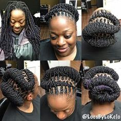 Fancy Side Ponytail, Hair Fancy, Women Natural Hairstyles, Black Women Natural Hairstyles, Afro Styles, Dreads Styles For Women, Loc Updo, Female Hairstyles, Natural Hair Twist Out