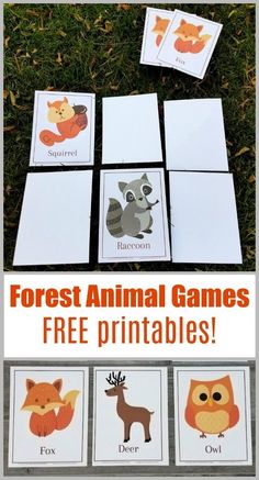 the forest animal games are great for kids to learn how to read and practice their animals