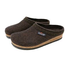 PRICES MAY VARY. Medium Width (B) Felted Wool Clog - Runs true to size for most, generous toe box. Made in Austria from Merino wool and natural cork. Size Tips: Order your usual size if you plan to wear socks or have medium to medium/wide feet. Size down 1/2 size for barefoot wear, a narrower foot, or if you prefer a snug fit. This clog will loosen slightly with wear. Anatomically shaped cork/latex comfort sole with arch support, metatarsal pad and toe bar Textured natural rubber outsole for tra Stegmann Clogs, Wool Clogs, Indoor Outdoor Slippers, Wool Shoes, Shoe Last, Heel Pain, Only Shoes, Leather Clogs, House Shoes