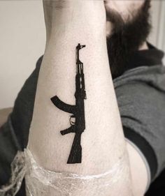 Tattoo Ak47, Ak47 Tattoo, Tattoos For Women Small Meaningful, Tatuagem Masculina Pequena, Simple Tattoos For Women, Tattoos Meaning, Snake Tattoo, Face Tattoo, Arm Tattoos