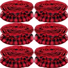 PRICES MAY VARY. 9 FT X 6 ROLLS VALUE PACK: Each Red and Black Buffalo Plaid Ruffled Ribbon Garland measures approx. 9 feet (2.75m) in length and 2.75 inch (7cm) in width, come with 6 rolls, total 54 foot (16.5m) long. Perfect size and proper quantity, enough to meet your various decorative needs. POLYESTER PREMIUM QUALITY: Made of 100% polyester material, homespun woven polyester fiber fabric, non-lit and no LED lights, no metal wire and don't have wired edges. Soft touch, lightweight, durable Plaid Christmas Decorations, Christmas Tree Ribbon Garland, Burlap Ribbon Wreaths, Homemade Christmas Presents, Buffalo Check Fabric, Christmas Tree Ribbon, Tree Ribbon, Plaid Christmas Decor, Fabric Tree