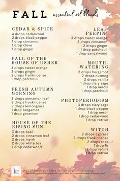 fall essential oil blends Sweater Weather Essential Oil Blend, Fall Essential Oil Blends Doterra, Revive Essential Oil Blends, Fall Essential Oil Perfume Blends, Best Fall Essential Oil Blends, Fall Essential Oil Blends Young Living, Essential Oil Recipes Fall Scents, Essential Oil Pairing Chart, Rosewood Essential Oil Blends