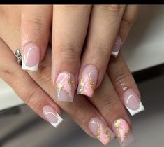 Winter Biab Nails, Pink Tip Nails, Girly Acrylic, Romantic Nails, Summery Nails