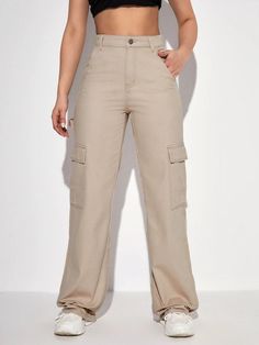 Introducing our Classic Fit Zippered Denim Cargo Pants, the perfect combination of timeless style and practicality. Crafted with meticulous attention to detail, these pants offer a versatile and functional wardrobe staple for those who appreciate both fashion and functionality. Designed with a classic fit, these denim cargo pants provide a flattering silhouette that suits any body type. Specifications: Details: Button, Pocket, Zipper Waist Line: High Waist Length: Long Fit Type: Loose Fabric: No Full Length Cargo Jeans For Workwear In Spring, Full-length Cargo Jeans For Spring Workwear, Spring Workwear Full-length Cargo Jeans, Wide Leg Cargo Jeans With Patch Pockets, Cotton Jeans Trousers, Solid Color Relaxed Fit Jeans, Mid-rise Cargo Style Jeans For Work, Baggy Full-length Cargo Jeans For Work, Non-stretch Straight Leg Utility Bottoms