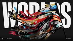 an advertisement for woodies featuring colorful ribbons