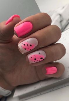 August Nails, French Manicure Nails, Square Nail Designs, Gel Nail Colors, Neon Nails, Dream Nails, Chic Nails, Short Acrylic Nails, Gel Nail Art