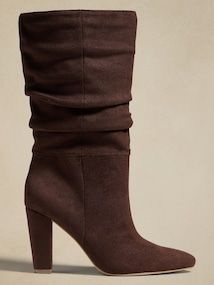 Women's Accessories | Banana Republic Factory Suede Slouch Boots, Brown High Boots, Safari Chic, Slouchy Boots, Winter Gear, Sweater Dresses, Slouched Boots, Banana Republic Factory, Effortless Elegance