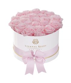 This exquisite arrangement of preserved, luxury roses comes displayed in circular rose gift box. You can choose from a wide variety of colors — including metallic colors like gold and silver — to celebrate any occasion! These lasting roses are the perfect gift for a birthday, anniversary, graduation, or even just because. Give the gift of Eternal Roses. Gift Box contains approximately 23-25 Eternal Roses. Luxury Modern Pink Box Bag, Luxury Pink Box Bag For Party, Luxury Roses Box Gifts, Luxury Pink Box Bag For Gift, Luxury Flower Box Roses, Pink Martini, Rose Gift, Metallic Colors, Martini