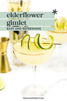 the elderflower ginielt is an easy and refreshing cocktail