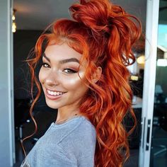 magnific NSUEIvoAsacDPrAUwcQB Solar Flare Copper High Ponytail Copper And Vivid Hair, Vivid Copper Hair, Red Hair With Orange Highlights, Red And Orange Hair Color, Natural Orange Hair, Ombre Copper Hair, Fox Color Hair, Orange Copper Hair Color, Copper And Black Hair