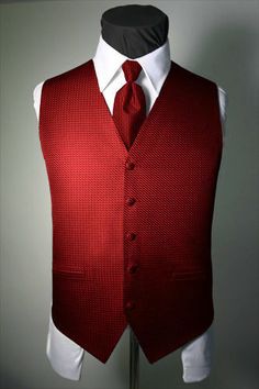 Up for auction is a brand new luxury venetian pattern tuxedo vest made of satin in all sizes and colors with a matching pre-tied necktie. If you require a bow tie instead of the necktie, just let us know at check out and we will substitute one for you.  The vest has a built in adjustable belt. International Buyers – Please Note: Import duties, taxes, and charges are not included in the item price or shipping cost. These charges are the buyer's responsibility. Please check with you Elegant Formal Vest With Ties, Fitted Suits With Ties For Black-tie Events, Classic Formal Vest With Ties, Elegant Fitted Red Vest, Classic Fitted Vest With Ties, Elegant Satin Vest For Formal Occasions, Fitted Sleeveless Vest With Ties, Elegant Black Tie Vest, Elegant Sleeveless Vest For Black Tie Events