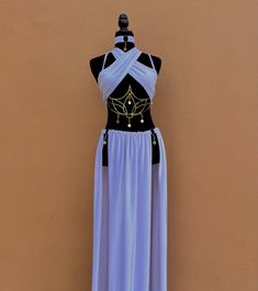 Dresses With Corset Belt, Eygptain Inspired Outfits, Egyptian Goddess Cosplay, Egyptian Clothing Aesthetic, Devine Being Outfit, Belly Dancer Outfits Drawing, Godess Outfits Design, Egyptian Aesthetic Outfit, God Like Outfits