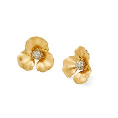 Jardin Flower Earrings Flower Earrings Gold, Diamond Box, Dogwood Flowers, Vs Diamond, Magnolia Flower, Tiffany And Co, Flower Clip, Diamond Flower, Champagne Diamond