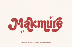 the word maknue is written in red