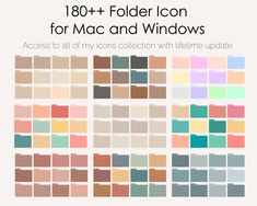 an image of the mac and windows logo in different colors, with text that reads 108 + folder icon for mac and windows access all of my icons collection with lifetime update