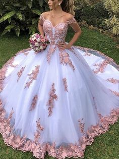 Off the Shoulder White Lace Long Prom Dresses, Off Shoulder White Lace – Shiny Party Prom Gown Off Shoulder, Gown Off Shoulder, Quinceanera Dresses Gold, Lace Prom Gown, White Wedding Gown, Mexican Quinceanera Dresses, 15 Dresses Quinceanera, Pretty Quinceanera Dresses, White Wedding Gowns