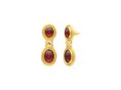 GURHAN, GURHAN Muse Gold Garnet Single Drop Earrings, Mixed Oval Cabochon set in Wide Frame Gold Polished Cabochons For Anniversary, Luxury Gold Oval Cabochon Earrings, Yellow Gold Oval Cabochon Earrings For Gift, Yellow Gold Oval Cabochon Earrings As Gift, Hallmarked Yellow Gold Oval Cabochon Earrings, Oval Cabochon Yellow Gold Jewelry With Matching Earrings, Yellow Gold Jewelry With Oval Cabochon Matching Earrings, Gold Jewelry With Matching Earrings And Oval Cabochon, Gold Oval Cabochon Earrings For Formal Occasions