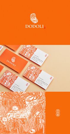 an orange and white brochure with the words doppoli written on it