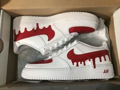 Nike Air Force 1 Custom, Custom Af1, Air Force 1 Custom, Shoes Ideas, Drip Painting, Nike Cortez Sneaker, Custom Shoes, Nike Air Force 1, Nike Air Force Sneaker