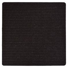 a black area rug on a white background