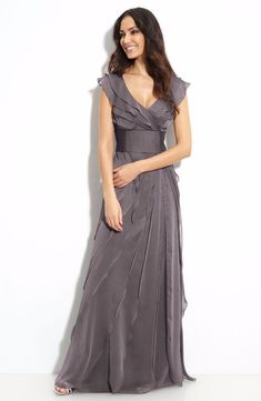 Best NWT Adrianna Papell Tiered Evening Dress ,Size 6P, Women's Long Dresses Brown Prom Dress, Winter Bridesmaid Dresses, Black Formal Dress, Mother Of Groom, Grey Bridesmaids, Ethereal Dress, Grey Bridesmaid Dresses, Wrap Dresses, Mob Dresses