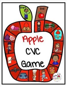 an apple cvc game is shown with the words'apple cvc game '