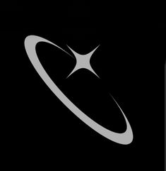 an image of a black and white logo with a star in the center on it