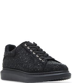 From Steve Madden&#x2C; the Men's Icebox Embellished Sneakers feature:Micro suede upper with allover rhinestone embellishmentWide beveled platform soleLace-up closureTextile liningRubber outsoleImported. Luxury Embellished Lace-up Sneakers, Embellished Leather Lace-up Sneakers, Luxury Embellished Leather Sneakers, Luxury Leather Sneakers With Rhinestones, Embellished Leather Sneakers For Streetwear, Luxury Embellished Sneakers For Streetwear, Embellished Sneakers, Ice Box, Low Top Sneakers