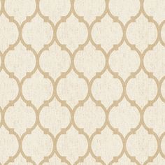 a beige and white wallpaper with an intricate design