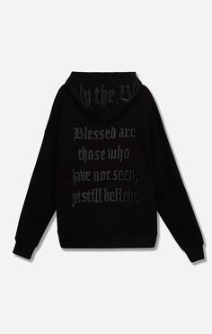 Black Blossom Statement Hoodie Black Blossom, Tiger Hoodie, Blessed Are Those, Raised Embroidery, Script Writing, Embroidered Butterfly, Floral Graphic, City Design, Sand Color