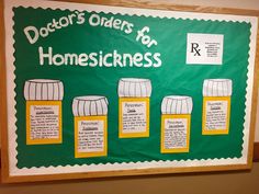 a poster on the wall that says doctor's orders for homeschorness