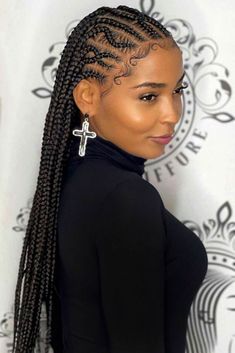 Neat Braids Black Women, Tribalbraids For Black Women, Fancy Braids For Black Women, Trabial Braid, Hairstyles That Last Long, Freestyle Tribals With Knotless Braids, Trending Hairstyles Braids, Tribe Braids, Braided Hairstyles Styles