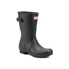 HUNTER-Original Short Adjustable Rain Boot - Women's Elevate your rainy day look with the Hunter Original Short rain boot. This adjustable pair allows for a secure fit with a handy buckle strap closure, while the foam padding, waterproof design, and treaded sole combine for a supportive fit. Click here for Boot Measuring Guide. Short Rain Boot, Short Rain Boots, Womens Rain Boots, The Hunter, Rain Boot, Black Boots Women, Rainy Day, Rain Boots, Womens Boots