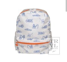 This adorable backpack in wipeable twill fabric is so easy to keep clean! Perfect for back to school or as a diaper bag. Has 2 side pockets, perfect for water bottles or keys, and a zippered front pocket for smaller items. Backpack comes personalized with a name or 3 letter monogram. -Matching insulated lunch bag available as well. -Machine washable on delicate, cold water, and line dry! -Made from PVC-free, non-chlorinate coating that is soft to the touch, antimicrobial, waterproof, odorless, and biodegradable. -Lined in coated poly twill -Water and stain resistant and wipeable inside and out SIZE 12"w base x 4.5"d x 14.5"H TOP WIDTH: FRONT 9" Choose from fonts and thread colors in drop down menu on home page. **monogrammed items take 1-2 weeks to ship. Contact me if you need it sooner an Customizable Blue Backpack For Travel, White Standard Backpack For Daycare, White Backpack For Daycare, Customizable Softback Backpack For Travel, Mint Backpack, Monogrammed Apron, 3 Letter Monogram, Monogram Kids, Pink Raincoat