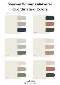 sheryln williams's color chart for coordinating colors, including the same shade