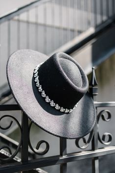 Fedora hat features a crystal embellished band detail and an inner adjustable self tie strap. Princess Vibes, Rose Boutique, Fedora Hat, Fedora, Sale Items, Band, Crystals, Hats, Black