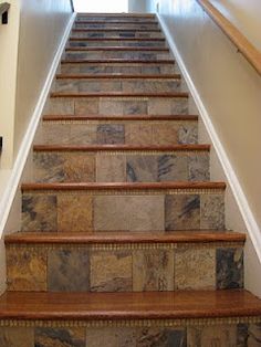 a set of stairs leading up to the second floor