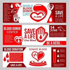 Blood Donor center banner for health charity Health Banner, Banner Ad, Drop Shadow, Body Systems, Clip Art, Health, Design