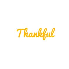 the word thank is written in bright yellow ink on a white background with an orange border