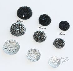 six different types of sequins are shown in this image with the same size and color