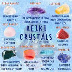 reiki crystals with the names and their meanings