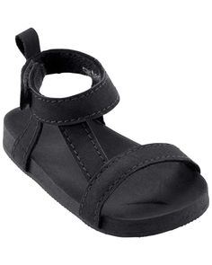 He's ready for sunny days in this pair of easy-on strappy sandals. Baby Boy Sandals, Baby Boy Accessories, Boys Sandals, Sandal Shoes, Carters Baby, Baby Boy Shoes, Shop Clothing, Strappy Sandals, Shoes Black