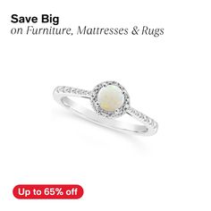 in stock Macy's White Diamond Ring, Macy's White Fine Jewelry Ring, White Opal Cabochon Ring In Sterling Silver, Adjustable Nickel-free Sterling Silver Opal Ring, Stylish Rings, Heart Ring, Opal, Engagement Rings, Sterling Silver