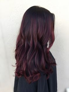 Violet Ombre Hair, Red Tint Hair, Pelo Color Vino, Violet Ombre, Wine Red Hair