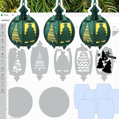 the paper cut outs are being used to make ornaments