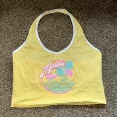 - Forever 21 Barbie Collection -Brand New -Size M/L 90s Inspired Yellow Cotton Top, Yellow 90s Inspired Tops For Summer, 90s Inspired Yellow Summer Tops, Yellow Cotton Top, 90s Inspired, Forever 21 Yellow Cotton Top, Trendy Yellow Forever 21 Tops, Forever 21 Yellow Sleeveless Top, Forever 21 Sleeveless Yellow Top, Forever 21 Yellow Casual Top