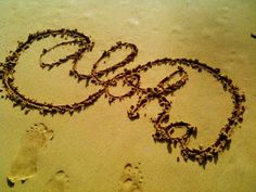 the words write in the sand are written on the beach