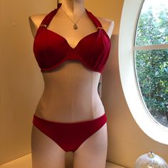 Sexy Bikini!! Nwt . Bottom Choice Of L Or Xl. Top 36dd/38d Great Fit And Material. . Has Underwire For A Perky Boost. Bottoms Have Great Cut. Material Looks Shiny In Photo But You Can See The Difference In Close Up Photo. Elegant Red Swimwear For Pool, Elegant Party Swimwear With Padded Cups, Elegant Fitted Red Swimwear, Red Padded Swimwear For Beach, Red Stretch Underwire Swimwear, Party Swimwear With Built-in Push-up Bra, Party Swimwear With Push-up Built-in Bra, Fitted Red Swimwear With Padded Cups, Push-up Party Swimwear With Built-in Bra