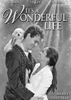 the movie poster for it's a wonderful life with a man and woman hugging each other